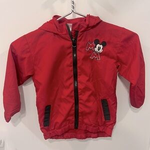 Disney/ Retro Mickey Mouse/ Red/ Youth Hoodie/ Windbreaker / Mickey ears/ jacket